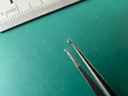 Scanlan 3003-160 Titanium Micro Forceps, Round handle, 1 mm DIAMOND DUST 18.5 cm