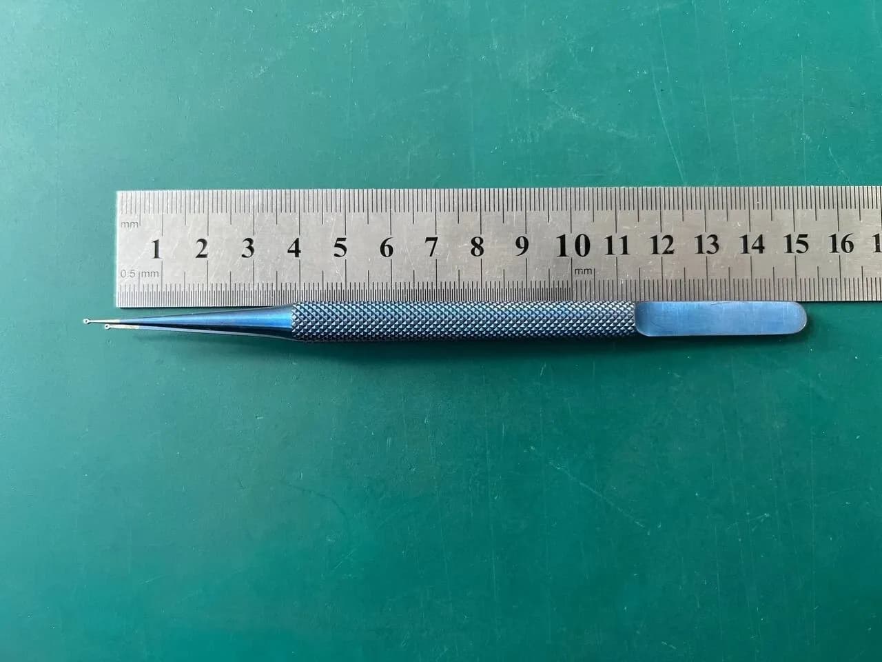 Scanlan 3003-164N Titanium Micro Forceps, ring tip 1.0 mm DIAMOND DUST, 15 cm