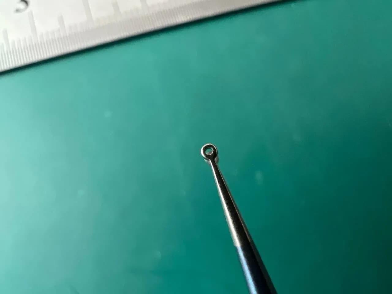 Титановий мікропінцет Scanlan 3003-164N, кільцевий кінчик 1.0 mm DIAMOND DUST, 15 cm