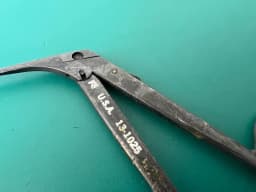 Richards 13-1025, Cupped Forceps Curved Left, 4mm Jaw, Ebonized