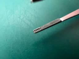 Scanlan 4004-268 Needle Pulling Tissue Forceps 1 mm Straight Fine Carbon-Inlay