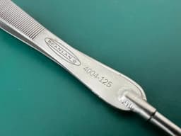 Scanlan 4004-125 Broli-Adson Forceps 1.2 mm serrated tips, one suction cannula