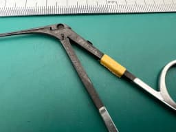 Richards 13-1044 Mini McGee Ebony Scissors Forceps 4mm Sharp Jaws 3.1" Shaft ENT