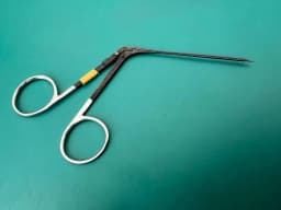 Richards 13-1044 Mini McGee Ebony Scissors Forceps 4mm Sharp Jaws 3.1" Shaft ENT