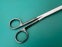 Jarit 323-730 Metzenbaum Supercut Scissor, Dual Pivot 10mm, Blunt Blades, Curved