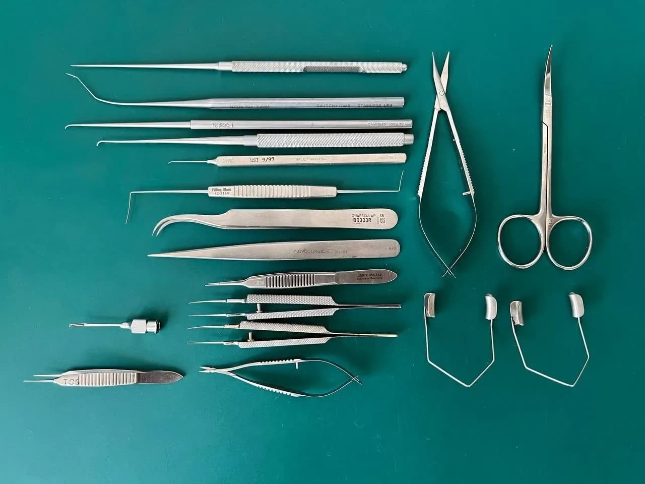 Lot ophtalmology instruments with case Ophthalmic Surgical Instruments Weck