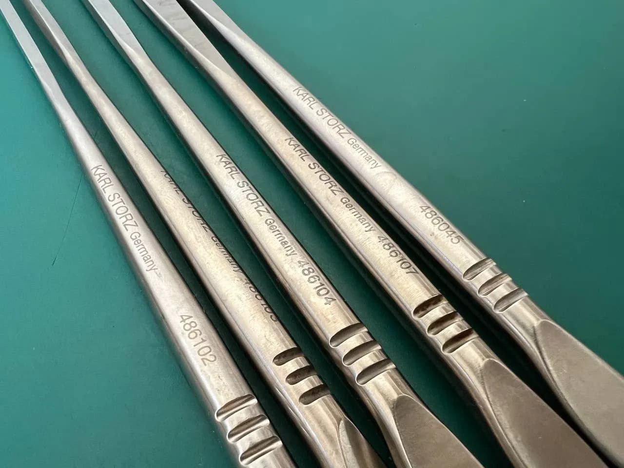 Lot of 5 Karl Storz Osteotome for rhinoplasty, Chisel, Gouge, WALTER 2 mm,3mm