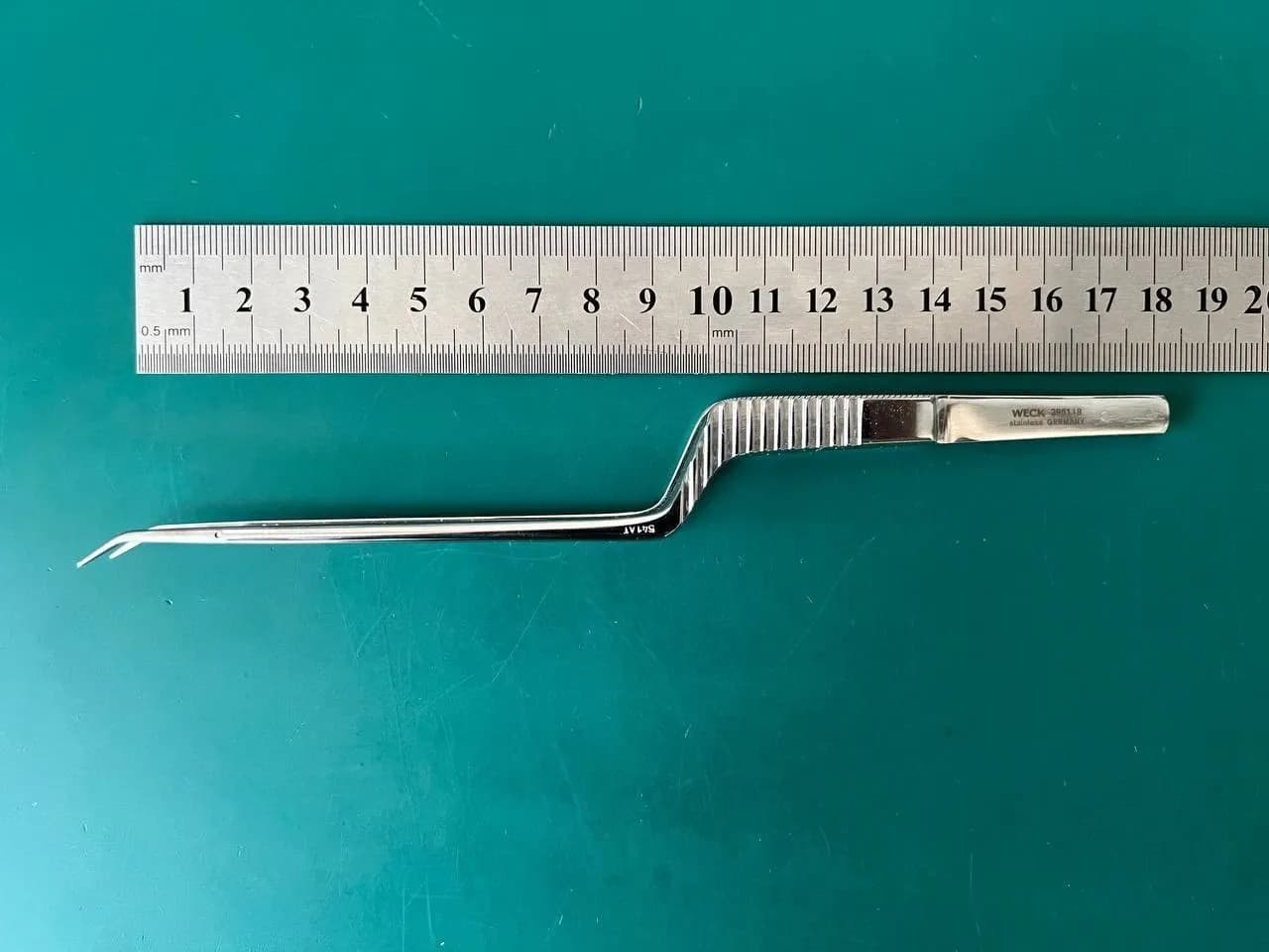 Weck 395118 Neurofeel Thumb Forceps Angled, smooth, 7-1/4" (18.5 cm)