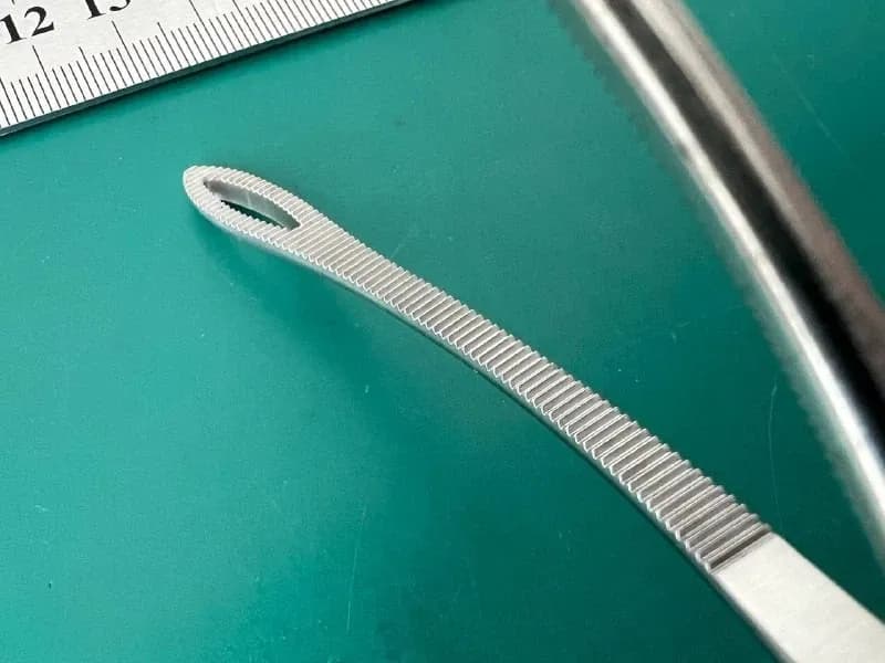 Teleflex Pilling 211117A Landreneau Masher Grasping Forceps, Curved, 7.8mm 22cm