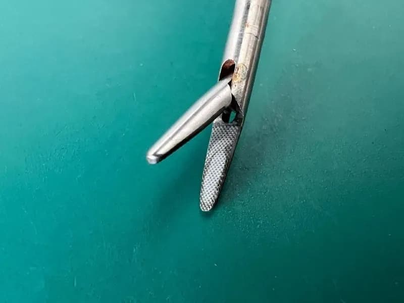Pilling 215558A Landreneau Needle Holder TC Single Action 5mm Straight 14-1/2"