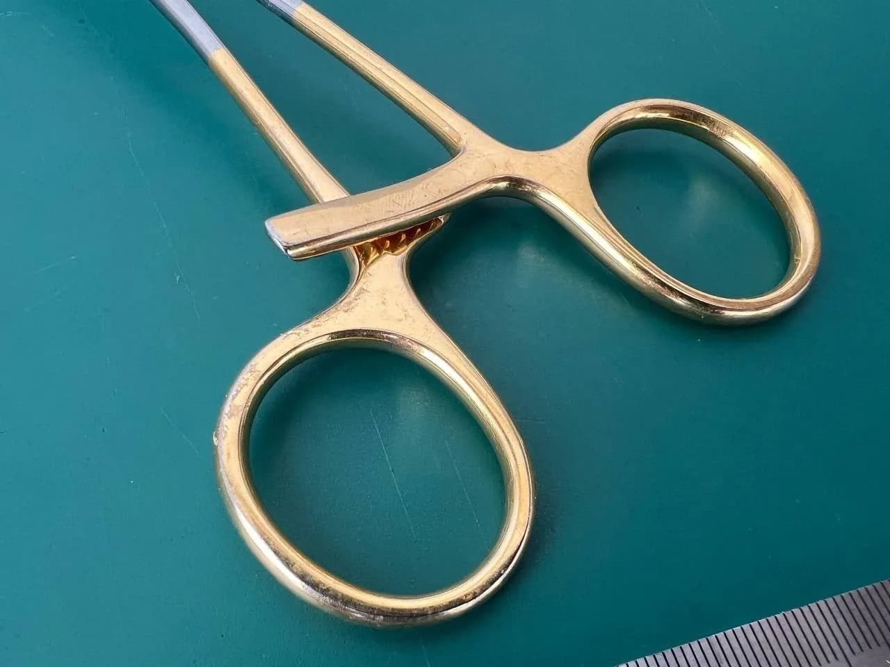 Pilling 84-1031 Kaiser Ring Forceps Curved Jaw 3-3/8"