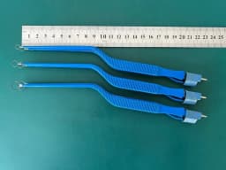 Комплект із 3 біполярних іригаційних пінцетів Codman 80-1230/31/32 з круглою петлею, багнетоподібні