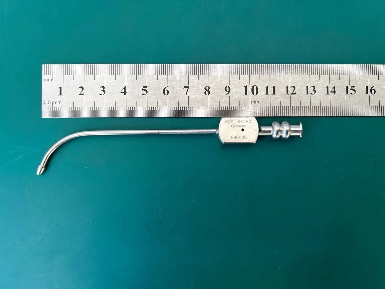 Karl Storz 586026 Eiken Long Curved Antrum Cannula Luer Lock 2.5mm x 12.5cm ENT
