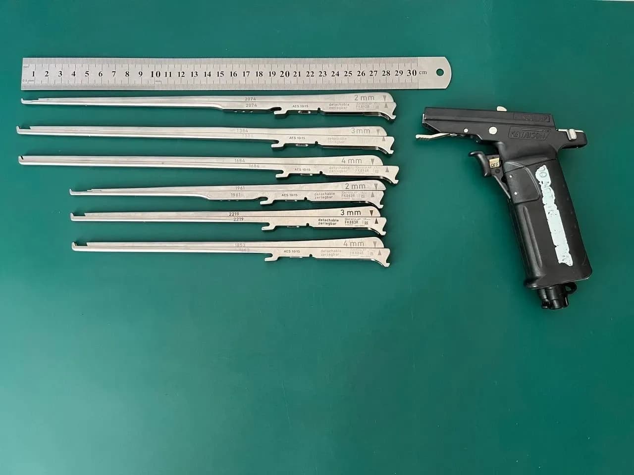 Aesculap FK899R Kairison Pneumatic Kerrison Rongeur Bone Punch Set