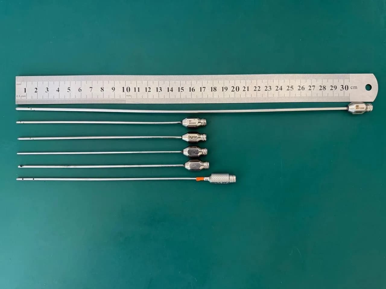 Lot of 6 Byron Liposuction Cannula, Lamis Cannula, Spiral Cannula, BN1406