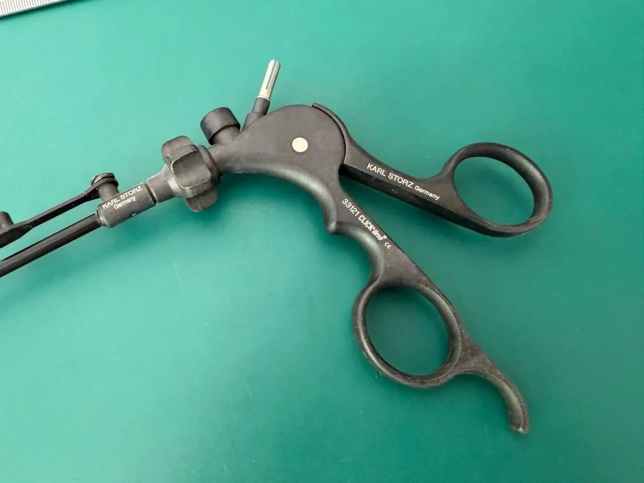 Karl Storz 33310 WT 5mm X 36cm Wavy Grasping Forceps, 33121 ClickLine Handle