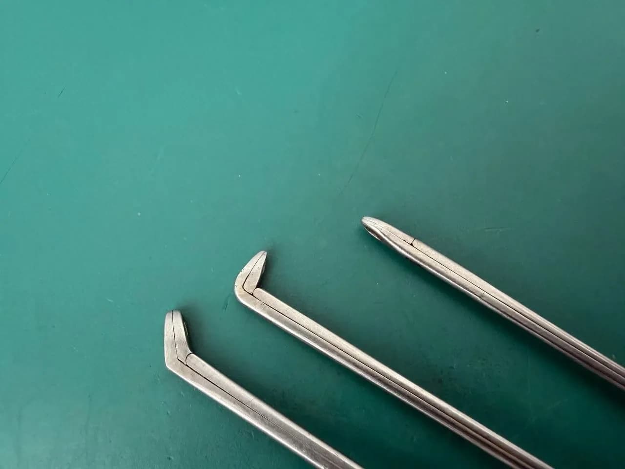 Lot of 3 Karl Storz Strumpel Ear Forceps, 162550, 162580, 162570