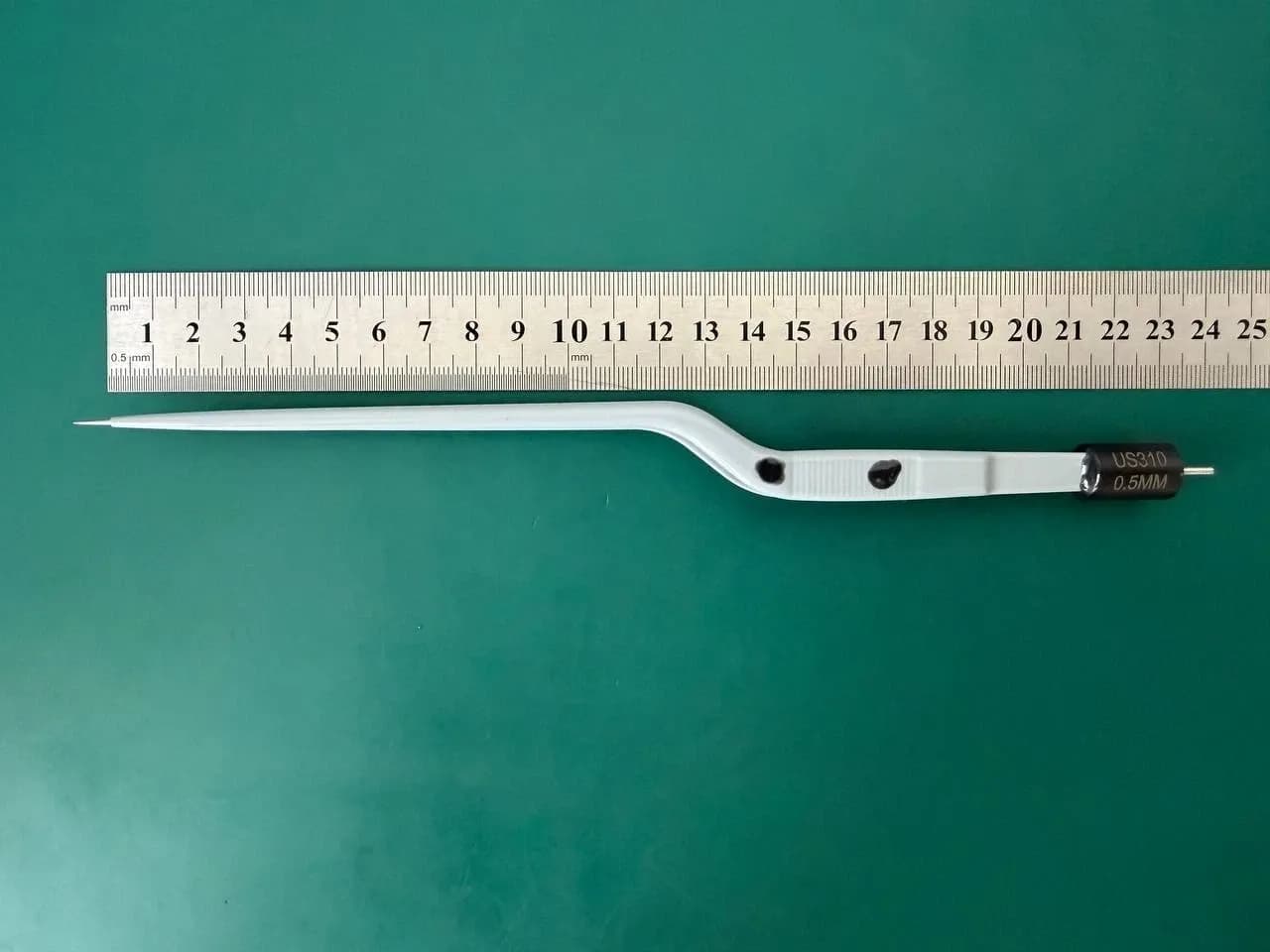 US310 Bipolar Forceps, 0.5 mm, bayonet-shaped, straight, 8 1/2", (215 mm)