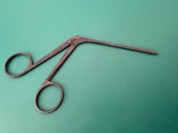 Richards 23-0063 Ebony Surgical Ear Scissors Left Curved Jaw ENT